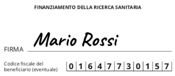esempio beneficiario 5 per mille